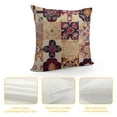 thumbnail image 4 of Leisuo  Vintage Throw Pillow Cushion Cover, Antique Traditional Ceramic Tiles Ornamental Moroccan Image Print, Decorative Square Accent Pillow Case,Dried Rose Ivory White, 4 of 5