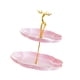 thumbnail image 4 of Soporte de exhibición de pasteles de 2 niveles, soporte para bandeja de servir alimentos, soporte para postres decorativo Rosa, 4 of 9