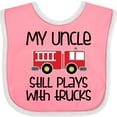 thumbnail image 3 of Inktastic Uncle Firefighter for Nephew Boys or Girls Baby Bib, 3 of 4