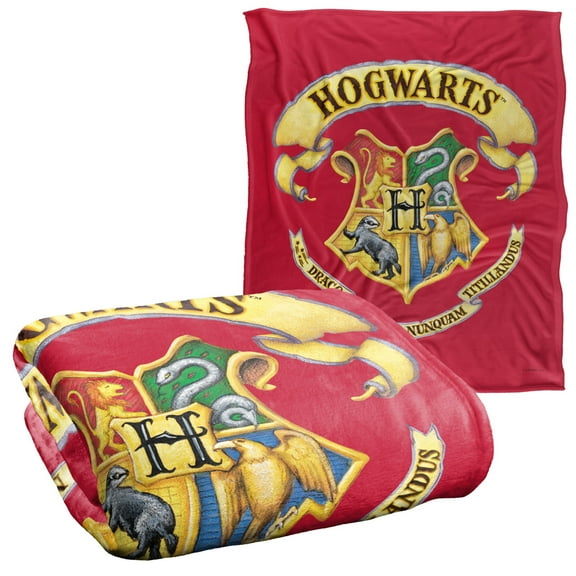 Harry Potter Rendered Hogwarts Crest Officially Licensed Silky Touch Super Soft Throw Blanket 50' x 60'