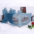 thumbnail image 1 of Máscara de mascarada de Venecia con patrón de dragón, tela de cuero con borde envolvente y máscara de princesa femenina con mariposa, accesorios de actuación, 1 of 6