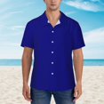 thumbnail image 4 of Lsque Navy pattern Hawaiian Shirt for Men, Unisex Summer Beach Casual Short Sleeve Button Down Shirts-3X-Large, 4 of 9
