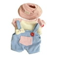 thumbnail image 3 of Ropa de animales de peluche Hugo Conjunto de monos de conejo 15cm, 3 of 10