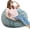 Dark Green, variant on Fluffy Faux Fur Bean Bag Chair Round Memory Foam Ultra Soft For Teens Playroom Living Room Bedroom Rainbow