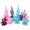 Assorted Color, variant on 12Pcs Ocean Theme Table Ornament Mermaid Birthday Decoration Felt Table Centerpiece