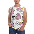 thumbnail image 2 of Lsque French Bulldog Duck Print Men's Cotton Blend Sleeveless Muscle Shirts (S-3XL)- Moisture Wicking, Odor Protection, UPF 30+,Medium, 2 of 8