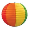 Beistle 9 1/2" Rainbow Paper Lantern 6/Pack 54577-RB