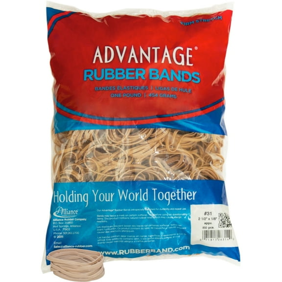 Alliance Rubber 26314 Advantage Rubber Bands, Size #31