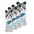 thumbnail image 3 of Almencla 4 Pack Golf Kopfbedeckung PU Leather Animal Pattern Waterproof Head Covers 5 UT Cat, 3 of 8