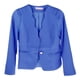 thumbnail image 1 of Chaqueta clásica para mujer, informal, plano, básico, de oficina, uniformes delgados, L Azul, 1 of 9