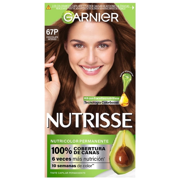 Tinte para cabello Garnier Nutrisse 67p chocolate intenso