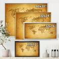 thumbnail image 4 of Designart 'Ancient World Map X' Vintage Framed Canvas Wall Art Print, 4 of 5