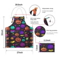 thumbnail image 7 of Rainbow Halloween Pumpkins Apron-Garden Aprons for Women with Pockets-Cotton Linen Waterproof Kitchen Cooking Gardening Aprons Adjustable for Kitchen,Cooking,BBQ and Salon 32"x27", 7 of 7