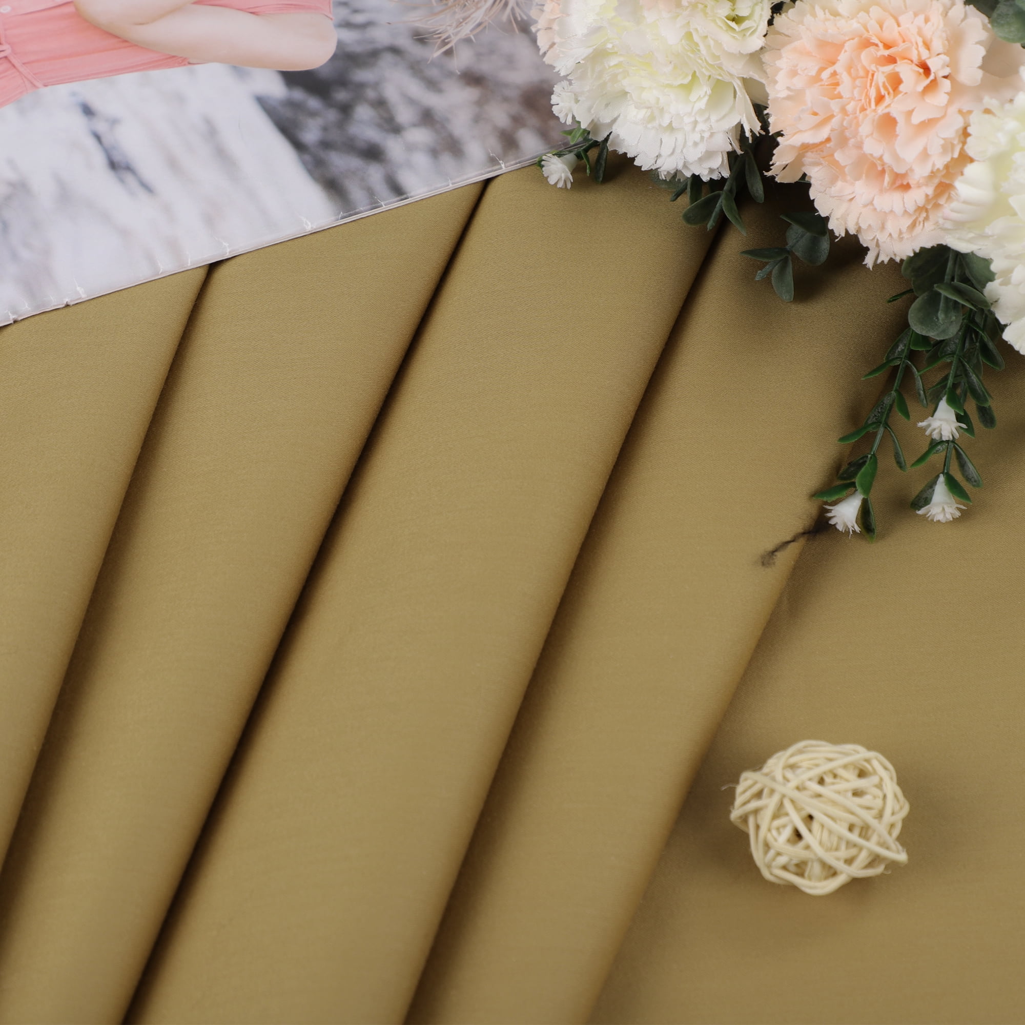 Unique Bargains Egyptian Cotton Zipper Long Body Pillow Cover Camel Color 20" x 48"