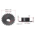 thumbnail image 2 of Uxcell 23 Teeth Sprocket 1/4" Pitch, 15mm Bore Carbon Steel, Keyway with Set Screws, 2 of 6