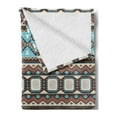 thumbnail image 2 of Aztec Soft Flannel Fleece Throw Blanket, Vintage Illustration of Scandinavian Inspired Motifs, Cozy Plush for Indoor and Outdoor Use, 50" x 60", Multicolor, by Ambesonne, 2 of 5