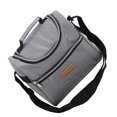 thumbnail image 2 of Bolsa de almuerzo para niños Bolsa de almuerzo aislada Bolsillos con cremallera Bolsa de comida térmica para niñas Niños Adultos Hombres Mujeres Oficina Escuela Gris, 2 of 10