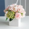 thumbnail image 3 of Florero artificiales Seda Arreglos florales Decoración Rosa Zulema Florero de flores falsas, 3 of 8