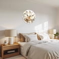 thumbnail image 6 of Silent Wall Clocks Battery Operated, White Vintage Magnolia Flowers Round Decorative Wall Clock for Living Room Bedroom Kitchen Bathroom Classroom Decor, 14 Inch Rustic Floral Botanical, 6 of 8