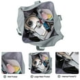 thumbnail image 6 of DAKIMOE Weekender Bags for Women, Travel Bag Carry on Gym Bag, Travel Duffle Bag with Wet Dry Pocket/Front Phone Pocket/Trolley Sleeve Pocket, Grey, 6 of 10