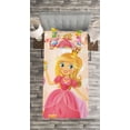 thumbnail image 3 of Ambesonne Birthday Quilted Bedspread Set 2 Pcs, Girl Cartoon Themed, Twin Size, Multicolor, 3 of 3