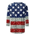 thumbnail image 4 of Cavosen Patriotic T Shirts for Women Petite Patriotic 3/4 Sleeve Crew Neck Tops USA Star Striped Print T Shirts Lady XL Independence Day Casual Tops 4th of July Tunic Tees 2025 Patriotic Clothes, 4 of 5