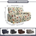 thumbnail image 6 of TSOVTHRID Colorful Dog Paw Print Loveseat Couch Covers 6-Piece Loveseat Recliner Covers with Elastic Bottom Stretch Polyester Furniture Protector for Love Seat Sofa, 6 of 7
