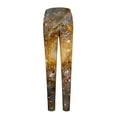 thumbnail image 5 of Gkeoshab Yoga Pants Women Women's Cosmic Print Yoga Leggings Universe Themed Base Layer Pants Milk Silk Grinding for Spring Summer Gold M, 5 of 5