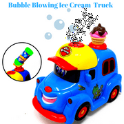 Bubble Blowing Ice Cream Truck Toy for kids toddlers Battery Operated Toy Ice Cream Truck Car w/ Lights & Sound Music-Comes with Bubbles