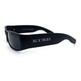 thumbnail image 4 of Kush Mad Dog Biker Slim Rectangle Mens Sunglasses UV400 Narrow Minimal Steet Eyewear Matte Black, 4 of 6