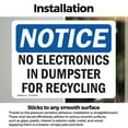 thumbnail image 3 of (2 Pack) No Electronics In Dumpster For Recycling OSHA Notice Sign, 3 of 7