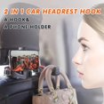 thumbnail image 2 of SHAR 2 Pack Car Headrest Hooks with Phone Holder - Red, 2 of 5