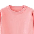 thumbnail image 4 of SGFCWSX Girls Sweaters Basic Crewneck Soft Lightweight Casual Relaxed Fit Long Sleeve Pullover for Kids Hot Pink Size 2T, 4 of 9
