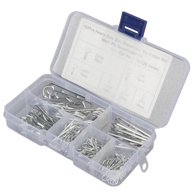 100 Uds R Clip Kit surtido de horquilla de acero al carbono Clip de retención M1 M1.2 M1.5 M1.85 M2 M2.5