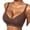 Brown Bra, variant on Women's Seamless Deep V Neck Wireless Bra Light Push Up Support Stretchy Soft Comfort Lingerie for Daily Wear Khaki Bra L