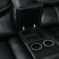 thumbnail image 6 of Furniture of America Faux Leather Judson Loveseat with Console , Black, 6 of 8