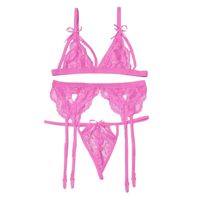 Intimates Ladies Underwear Lace Strap Garter Belt Fashion Underwear Set