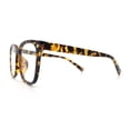 thumbnail image 5 of Nerdy Large Horn Rim Rectangular Blue Light Filtering Computer Eyeglasses Tortoise, 5 of 8