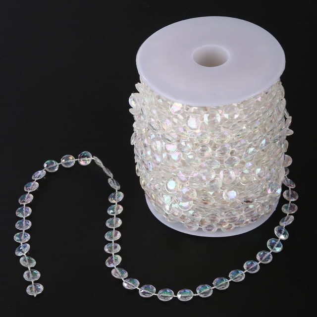 Cortina De Cuentas Guirnalda de 99 pies, cortina de cuentas de cristal acrílico de diamante, decoración de fiesta DIY para boda