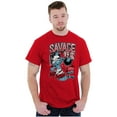 thumbnail image 3 of The Smurfs Kanji Keep Pushin Savage Men's Graphic T Shirt Tees Brisco Brands L, 3 of 6