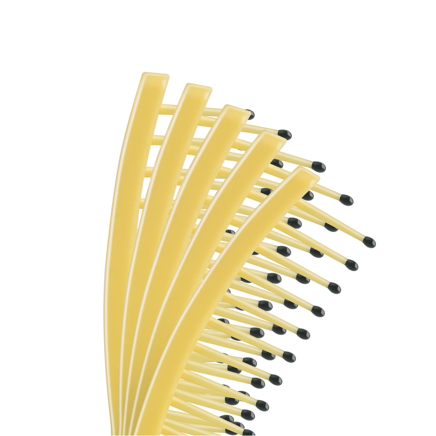KareCo Tangle Buster Tiny Professional 7" Synthetic Paddle Detangling Hair Brush, Flexible, Yellow