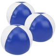 thumbnail image 3 of 3 pelotas de malabarismo de cuero sintético para interior, portátiles, para practicar el rendimiento, color azul y blanco., 3 of 14