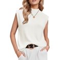 thumbnail image 1 of Chaleco tipo suéter Arach&Cloz Primavera 2025, casual de negocios, blanco roto, 1 of 4