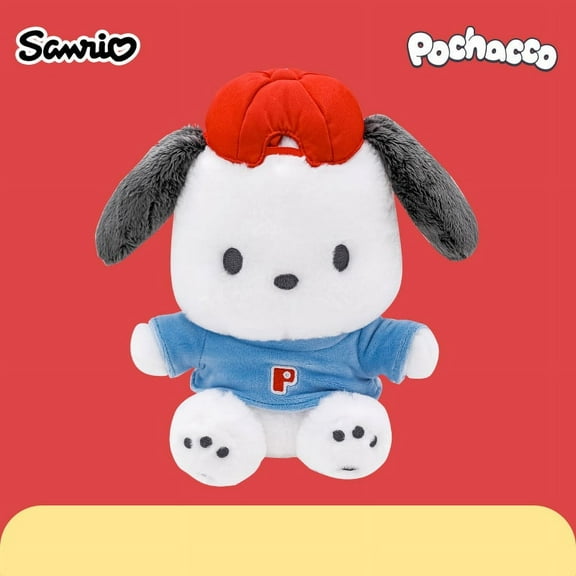 Sanrio Pochacco Stuffed Toys Dog Cute Plush Ring Toys Kawaii Baby Birthday Party Gifts Children Dolls For Girls Friends Kid Boy