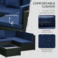 thumbnail image 6 of YYAo Outdoor Conversation Sets,Patio Furniture Sets,7-Piece Patio Furniture Set, Outdoor Wicker Conversation Set with Cushions and Coffee Table, Pillows, Dark Blue, 6 of 11