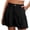 Black, variant on Bermuda Shorts for Women Knee Length Casual Summer 2026 Trendy Elastic Wide Leg Short with Pockets