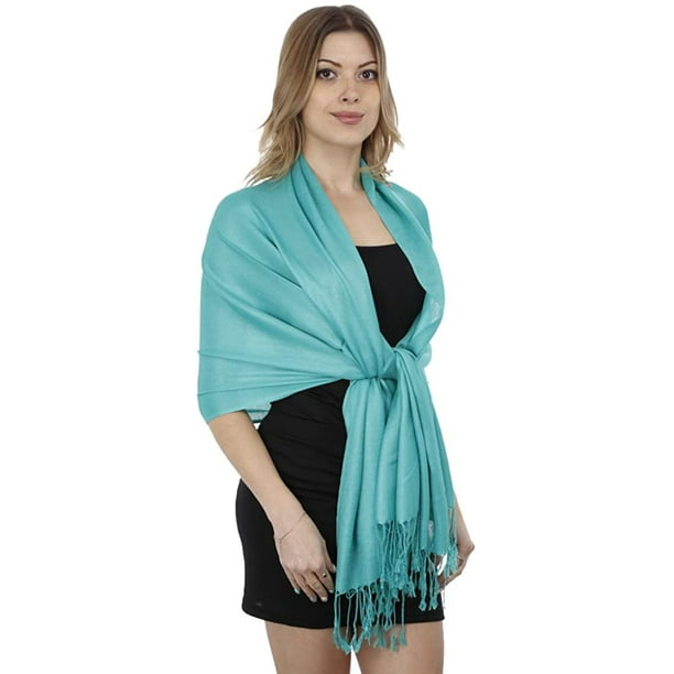 Gilbin Luxurious Women's Silky Scarf Large Soft Cozy Pashmina Shawls Solid Colors Soft Pashmina
