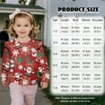 thumbnail image 2 of Xoenoiee Santa Claus Snowman Snowflake Tree Print Ruffle Sweatshirt Crew Neck Pullover Christmas Long Sleeve Shirts for Toddler Kids Xmas Loose Workout Top Back to School Outfits, Size 1-2 Years, 2 of 7