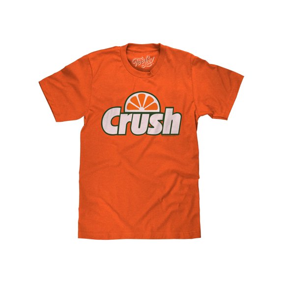 Tee Luv Men's Orange Crush Soda Logo Short Sleeve Shirt (L)