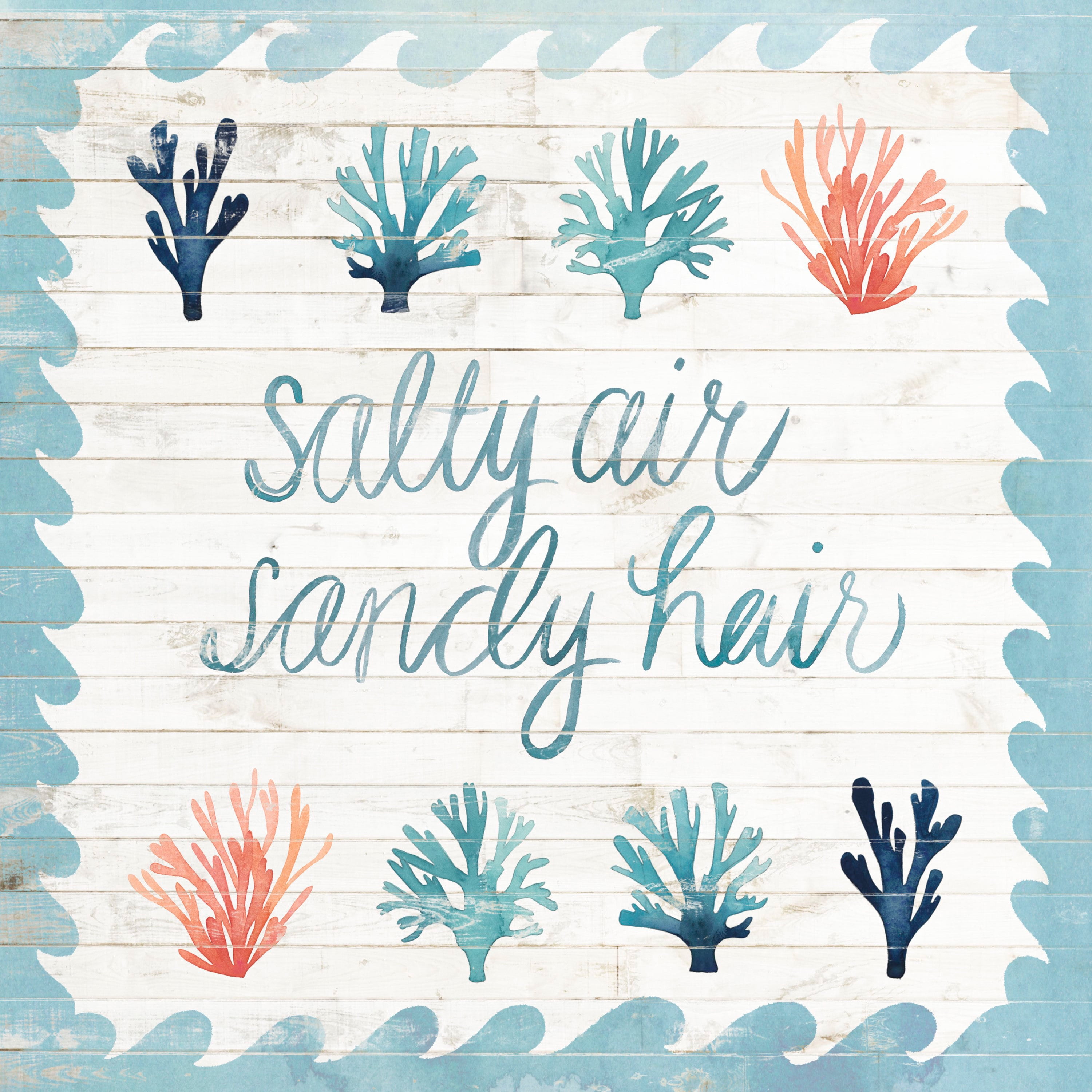 Marmont Hill "Salty Air Sandy Hair" Painting Print on Wrapped Canvas